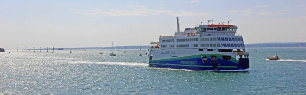 wightlink ferry in the solent