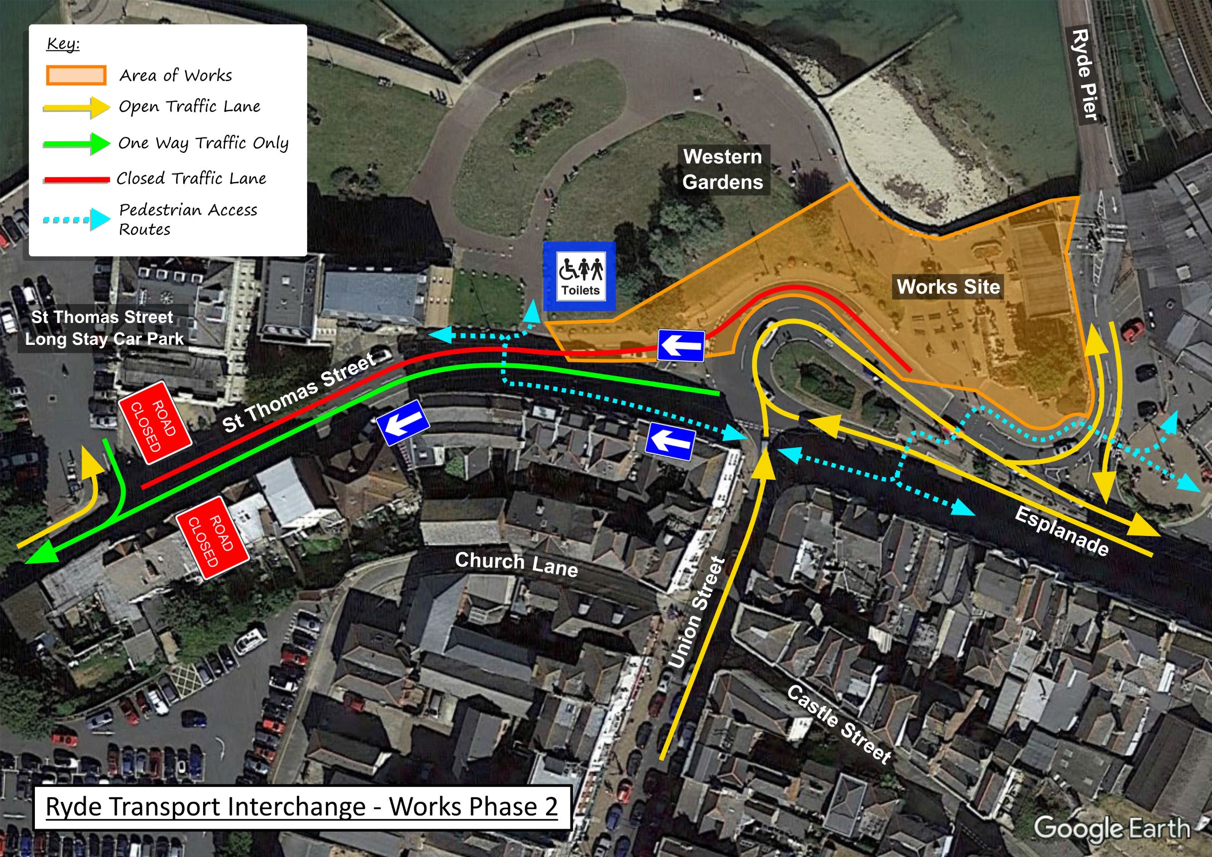 Ryde Interchange traffic map