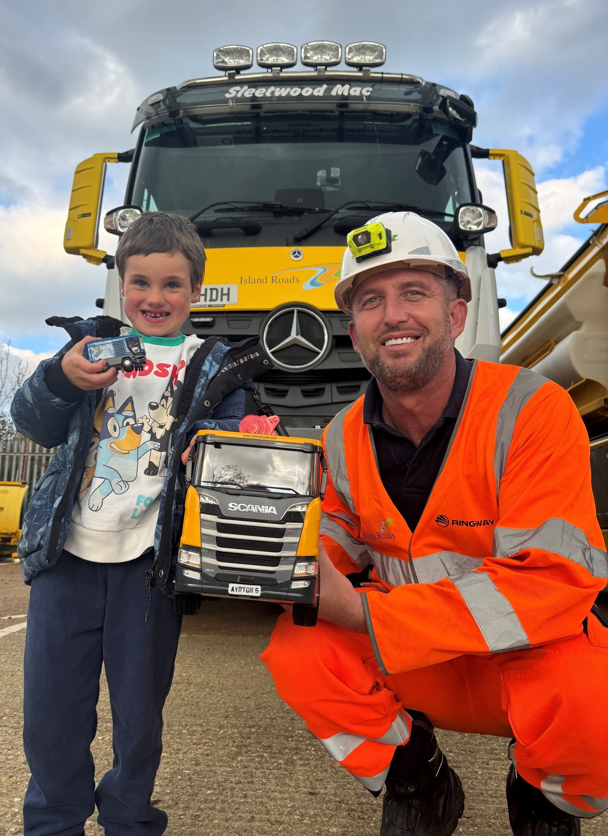 Birthday surprise for lorry-fan Ayrton